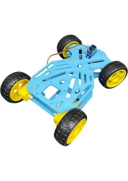 Arduino Uyumlu Ön Tekerleri Dönebilen 4WD Robot Araba Platform Kiti Seti Monte modelleri