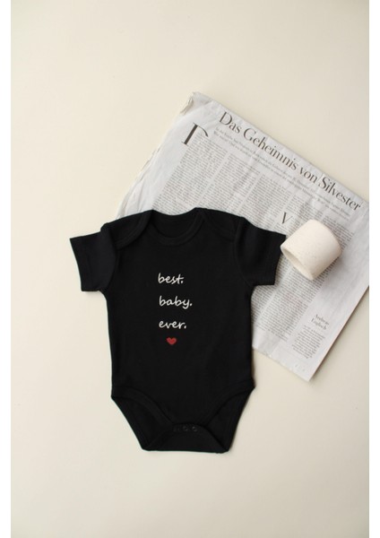 Baby Nakışlı Kısa Kollu Body