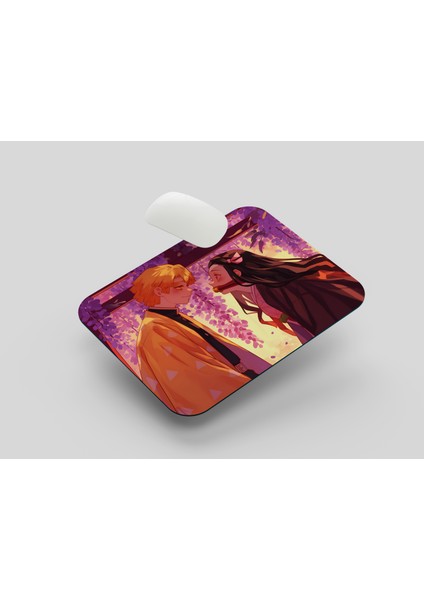 Demon Slayer Zenitsu Agatsuma Nezuko Kamado Mousepad - 22 x 18 cm - Anime