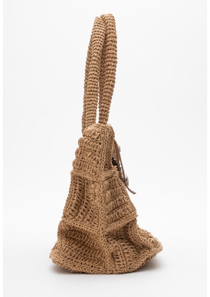 Kadın Hasır El Yapımı Şık Omuz Çantası Zy 25005 Keten modelleri