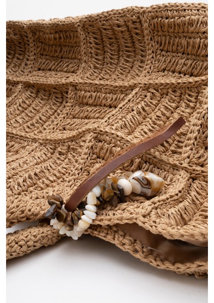Kadın Hasır El Yapımı Şık Omuz Çantası Zy 25005 Keten fırsatları