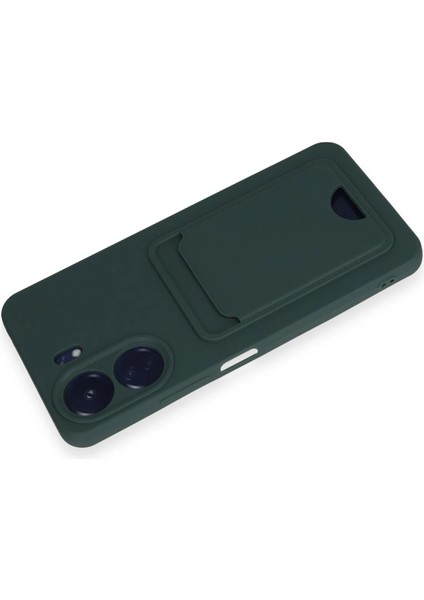 Xiaomi Redmi 13C Kılıf Kelvin Kartvizitli Silikon - Koyu Yeşil Bstmy modelleri