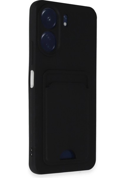 Xiaomi Redmi 13C Kılıf Kelvin Kartvizitli Silikon - Siyah Bstmy fiyatları