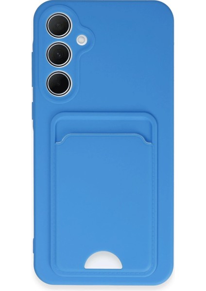 Samsung Galaxy A35 5g Kılıf Kelvin Kartvizitli Silikon - Mavi Bstmy