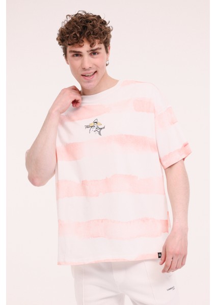 ml Strıpe 11HL110 5fx Somon Erkek Kısa Kol T-Shirt