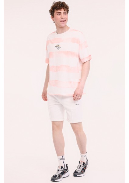 ml Strıpe 11HL110 5fx Somon Erkek Kısa Kol T-Shirt