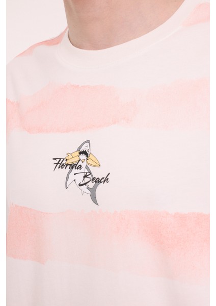 ml Strıpe 11HL110 5fx Somon Erkek Kısa Kol T-Shirt