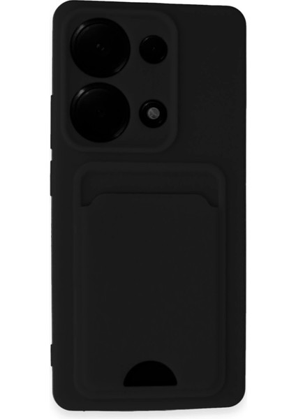 Xiaomi Redmi Note 13 Pro 4g Kılıf Kelvin Kartvizitli Silikon - Siyah Bstmy