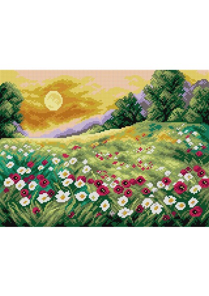 Baskılı Goblen Güneşli Çayır 2519 30*40 cm