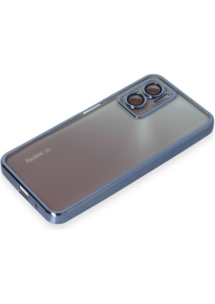 Xiaomi Redmi Note 11E Kılıf Razer Lensli Silikon - Açık Mavi Bstmy