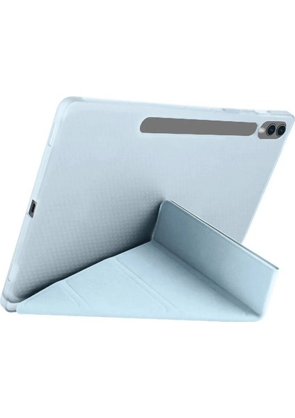 Samsung Galaxy X610 Tab S9 Fe Plus 12.4 Kılıf Kalemlikli Mars Tablet Kılıfı - Mavi Bstmy