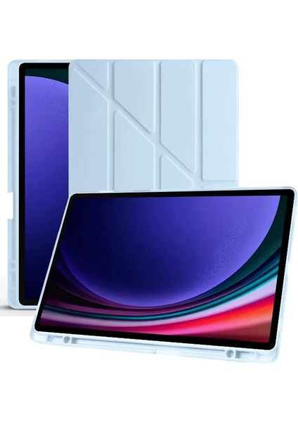 Samsung Galaxy X610 Tab S9 Fe Plus 12.4 Kılıf Kalemlikli Mars Tablet Kılıfı - Mavi Bstmy