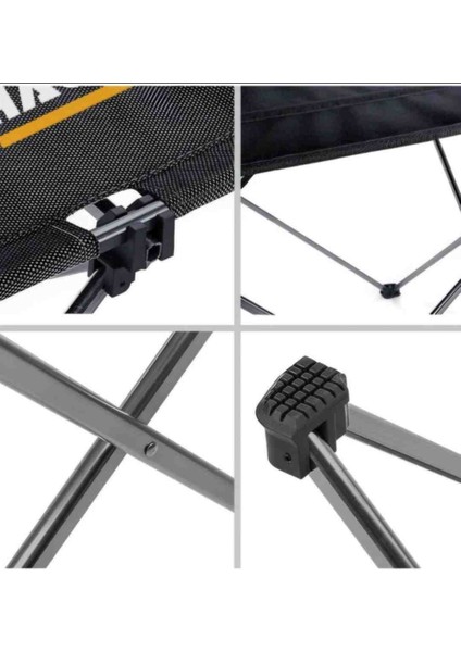 Ultralight Katlanır Kamp Sehpası, Piknik, Bbq, Balıkçılık, Avcılık, Plaj Masa Orta Boy Siyah