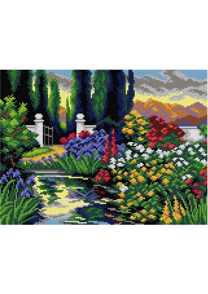 Baskılı Goblen Güzel Bahçe 3110 30*40 cm