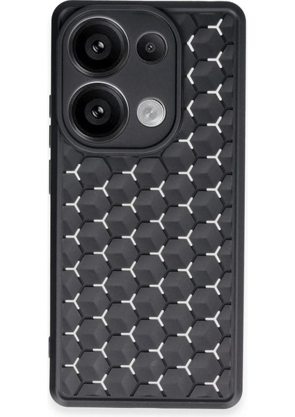 Xiaomi Redmi Note 13 Pro 4g Kılıf Petek Silikon Kapak - Siyah Bstmy
