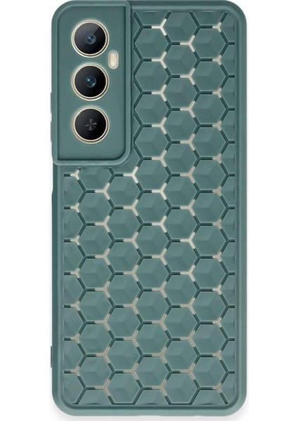 Realme C65 Kılıf Petek Silikon Kapak - Koyu Yeşil Bstmy