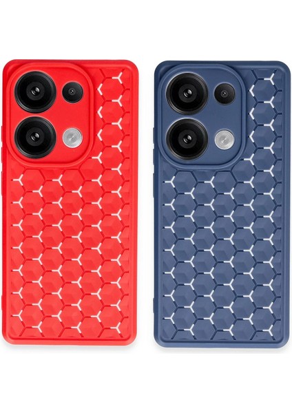 Xiaomi Redmi Note 13 Pro 4g Kılıf Petek Silikon Kapak - Koyu Yeşil Bstmy