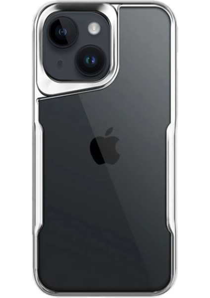 Iphone 15 Kılıf Boyi Silikon Kapak - Gümüş Bstmy
