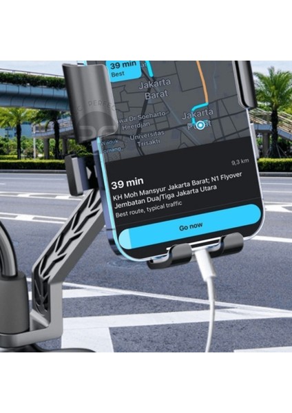 ® Motor,motosiklet,bisiklet ,scooter Için 360 Derece Dönebilen Dikiz Aynası Versiyonu Telefon Tutucu Aparat ( Lisinya )