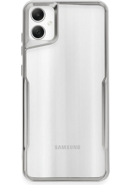 Samsung Galaxy A05 Kılıf Boyi Silikon Kapak - Gümüş Bstmy