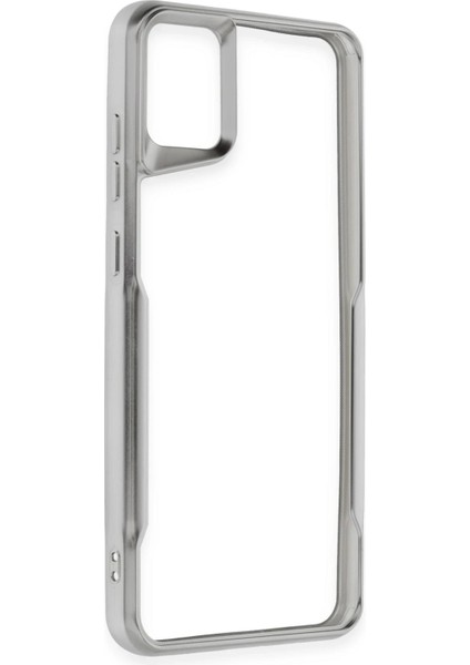 Samsung Galaxy A05 Kılıf Boyi Silikon Kapak - Gümüş Bstmy