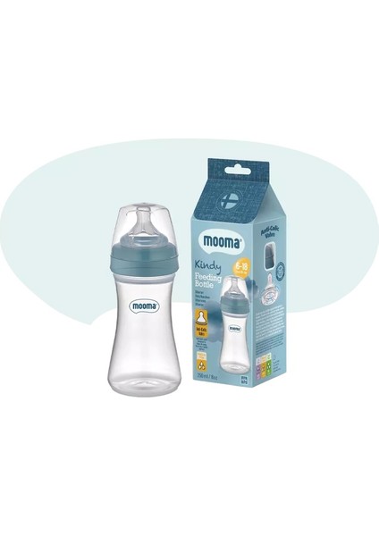 Biberon Anti Kolik Biberon 250 ml Kapaklı Biberon 6 - 18 Ay (Orta Akış)
