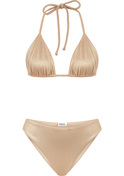 Parlak Dokulu Üçgen Bikini Seti IS1250038029265