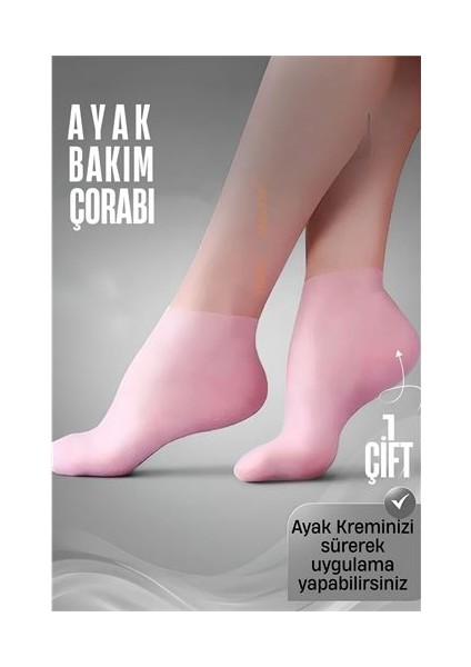Ayak Bakım Çorabı Silikon Ayak Krem Uygulama Koruyucu Çorap