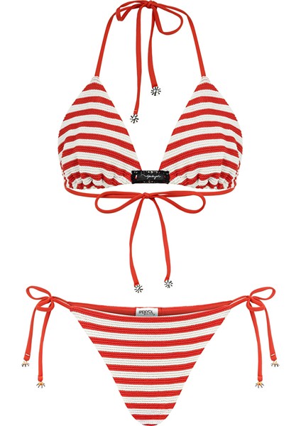Çizgili Triko Bikini Seti IS1250038025034