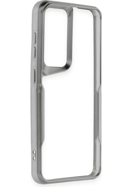Samsung Galaxy A35 5g Kılıf Boyi Silikon Kapak - Gümüş Bstmy