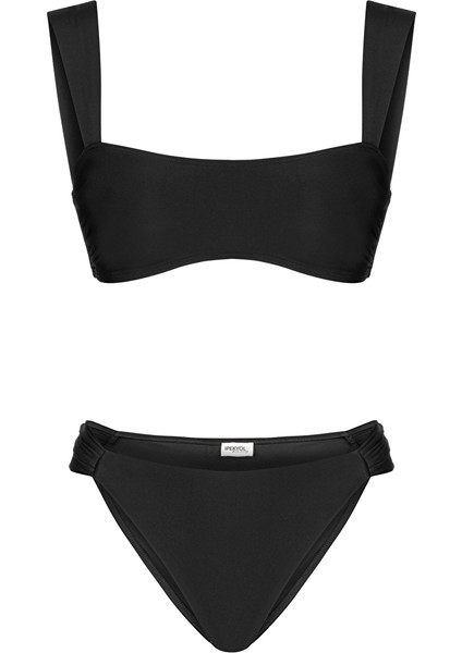 Kalın Askılı ve Büzgülü Bikini Seti IS1250038021001 modelleri