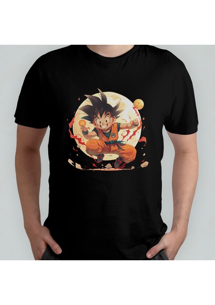 Dragon Ball Unisex %100 Pamuklu Bisiklet Yaka T-Shirt Model 2