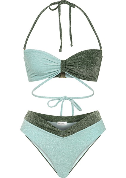 Colorblock Bikini Seti IS1250038041025