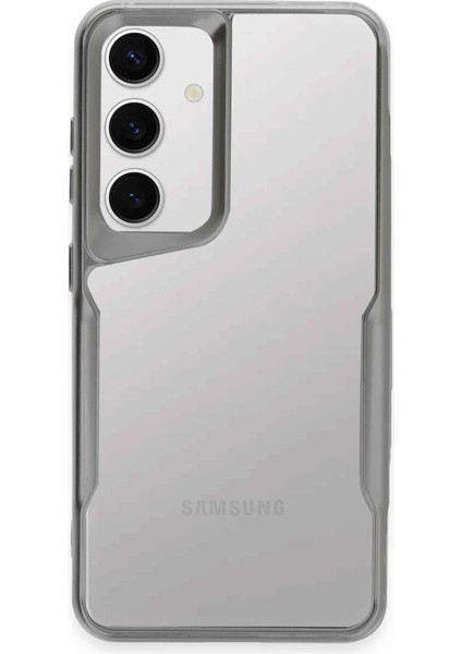 Samsung Galaxy S24 Kılıf Boyi Silikon Kapak - Gümüş Bstmy