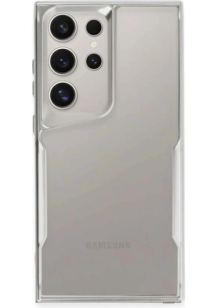 Samsung Galaxy S24 Ultra Kılıf Boyi Silikon Kapak - Gümüş Bstmy