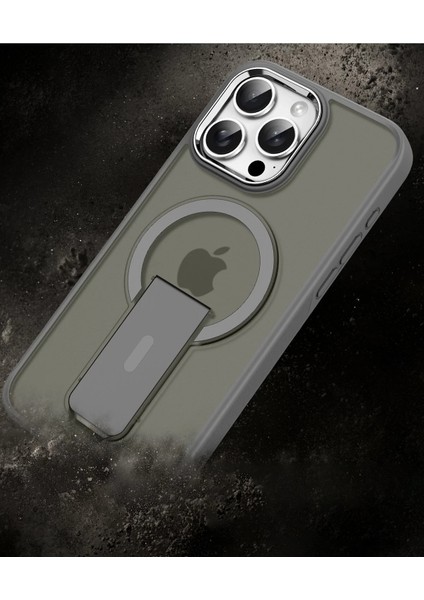 Iphone 15 Pro Max Tork Magsafe Standlı Kapak - Siyah Bstmy