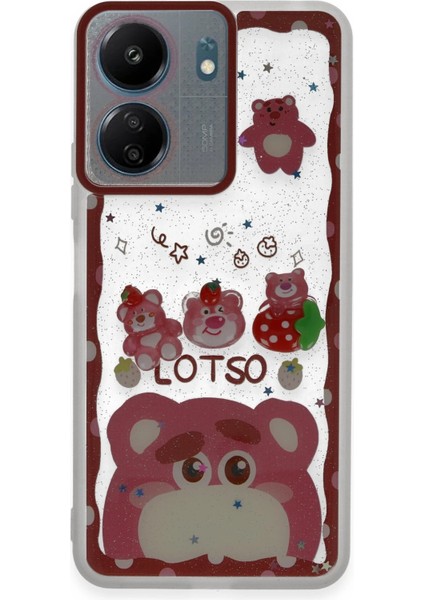 Xiaomi Redmi 13C Kılıf Sweet Desenli Silikon Kapak - Pembe Bstmy