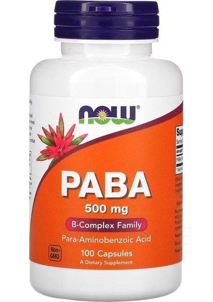 Foods Paba 500 mg 100 Kapsül