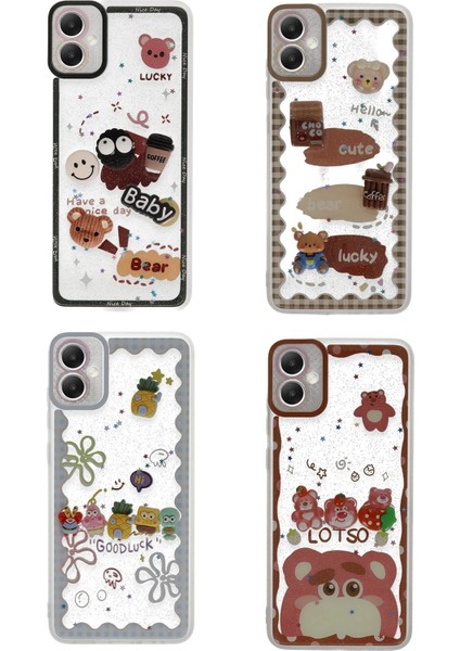 Samsung Galaxy A05 Kılıf Sweet Desenli Silikon Kapak - Sarı Bstmy