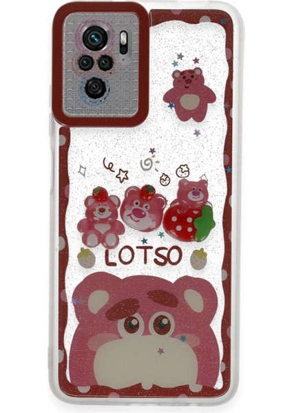 Xiaomi Redmi Note 10 Kılıf Sweet Desenli Silikon Kapak - Pembe Bstmy