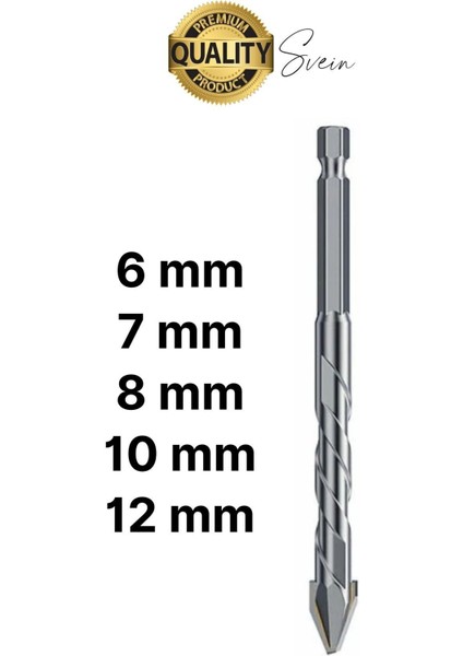 Elmas Premium Ahşap Metal Sac Demir Çelik Delebilen Çok Amaçlı Matkap Ucu Seti 5 Parça Kırılmaz