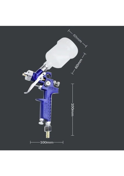 Voylet H2000 Profesyonel Gölge Boya Tabancası 150 ml Meme 0.8 mm