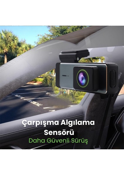 Araç Içi Kamera 4K Ultra Hd 3840*2160 Wifi 140*GENIŞ Açı 1,47 Inç Ekranlı Sensörlü fırsatları