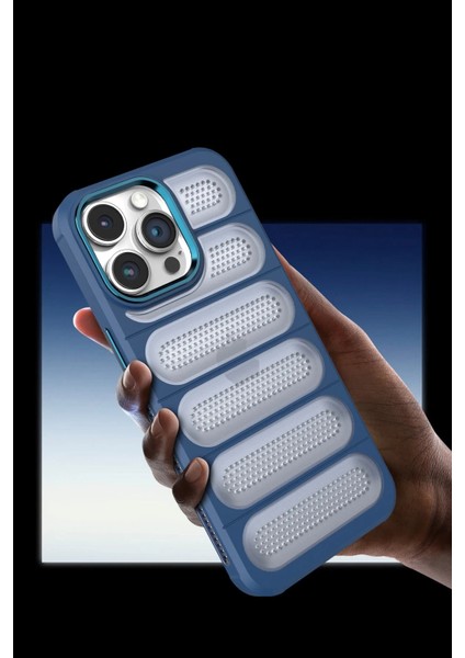 Iphone 15 Pro Max Kılıf Airmax Silikon Kapak - Lacivert Bstmy