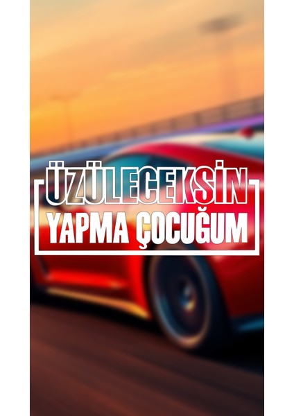 Üzüleceksin Yapma Çocugum 20X8,5 Jdm Yazı Araba-Motosiklet Cam Etiket Sticker Beyaz Renk