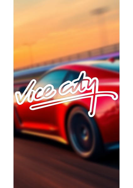Vice City 20X9 Jdm Yazı Araba-Motosiklet Cam Etiket Sticker Beyaz Renk