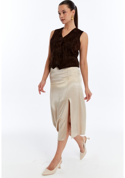 Kadın Hakiki Deri Süet Yelek indirimleri