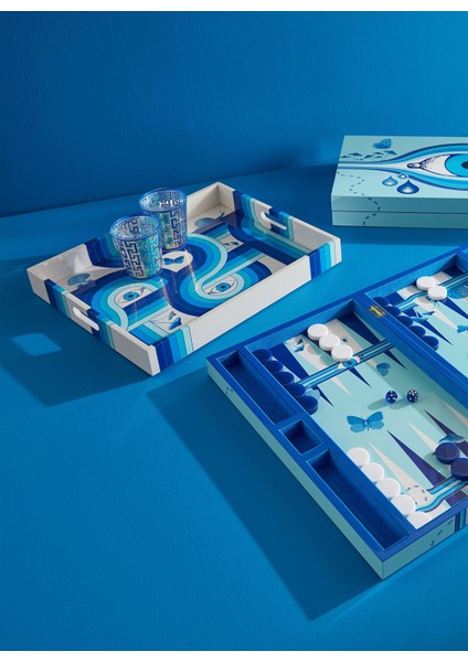 Druggist Tepsi 36X43 Cm, Parlak Boyalı, Kadife Tabanlı Yan Kulplu Grafik Desenli fiyatları