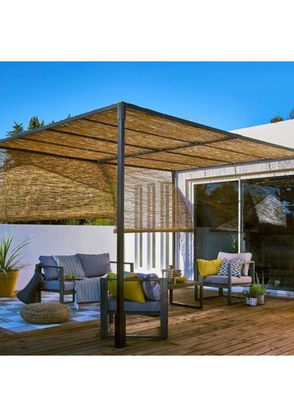2 Metre x 2,50 Metre Bambu Kamış Hasır Çit Gölgelik