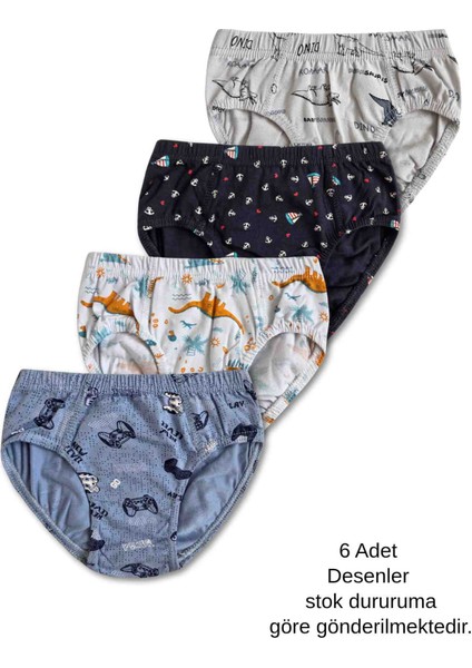 %95 Pamuklu Erkek Çocuk Slip Kilot Iç Çamaşır 6lı Set fiyatları